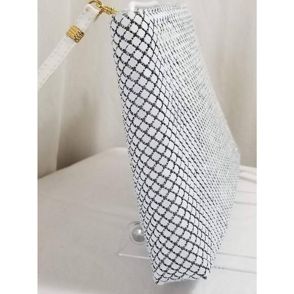 Vintage Glam Whiting & Davis Metal Mesh Evening Bag White - Picture 8 of 16